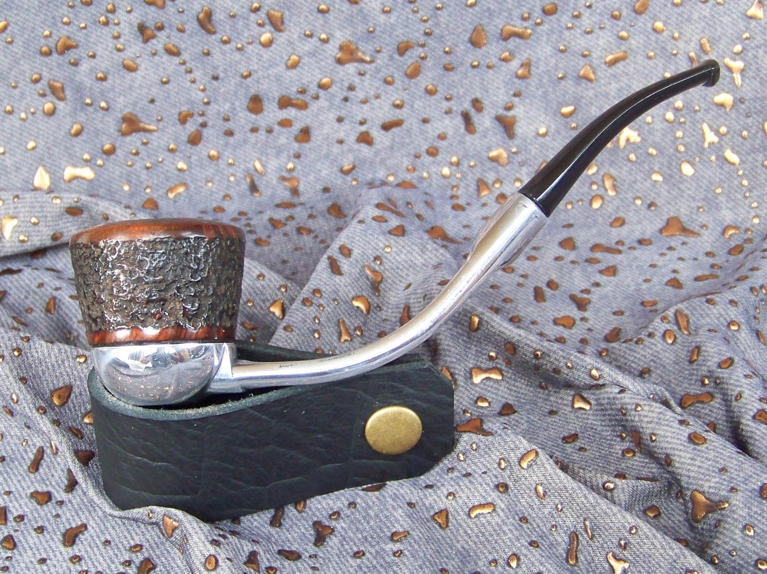Restored Bent Falcon with Rusticated Bowl - Fully Refurbished Briar Smoking Pipe Estate
