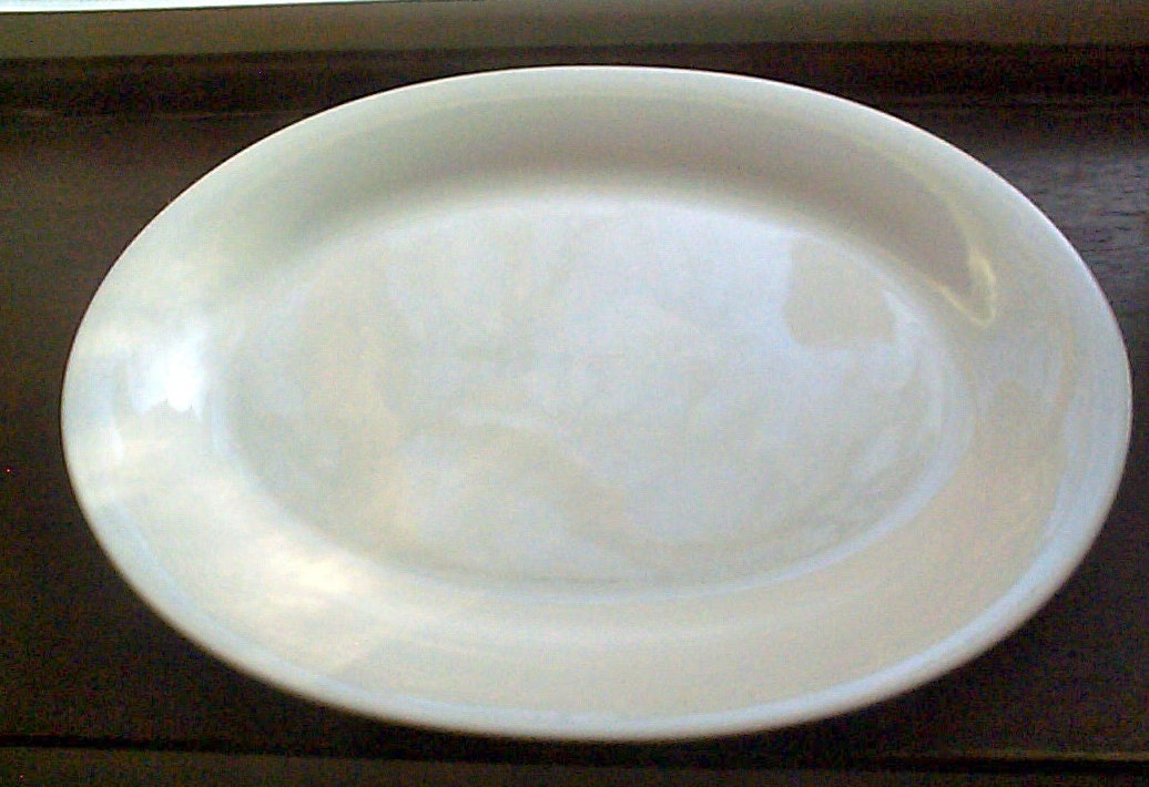 Vintage Pfaltzgraff Platter-Long White Oval Platter - EstateSaleShop