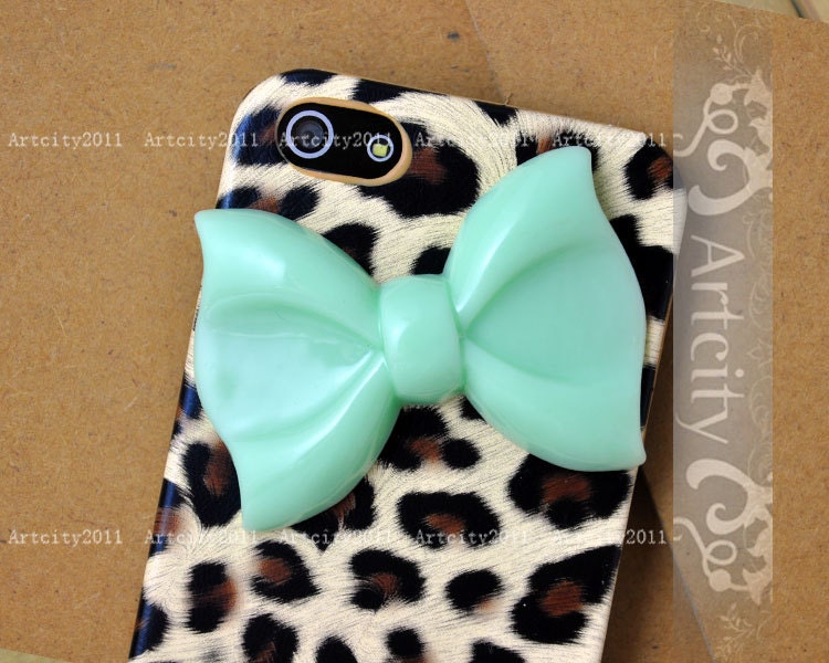Bow Iphone 5 case, Iphone 5 case, Leopard Iphone 5 Case, Leopard Iphone 5 Case, Bowknot Iphone Case