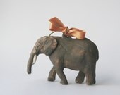 Naturalists' African Elephant Miniature Porcelain Ornament