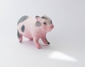 Baby Pig Miniature Potbelly Piglet Porcelain Sculpture