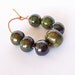 Raku beads, bead set, handmade beads, made in South Africa