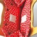Red Vintage Handbag With Wooden Handle
