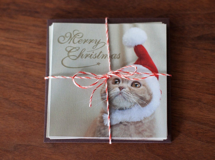 5-pack - Mini Christmas card "Fuku Santa"