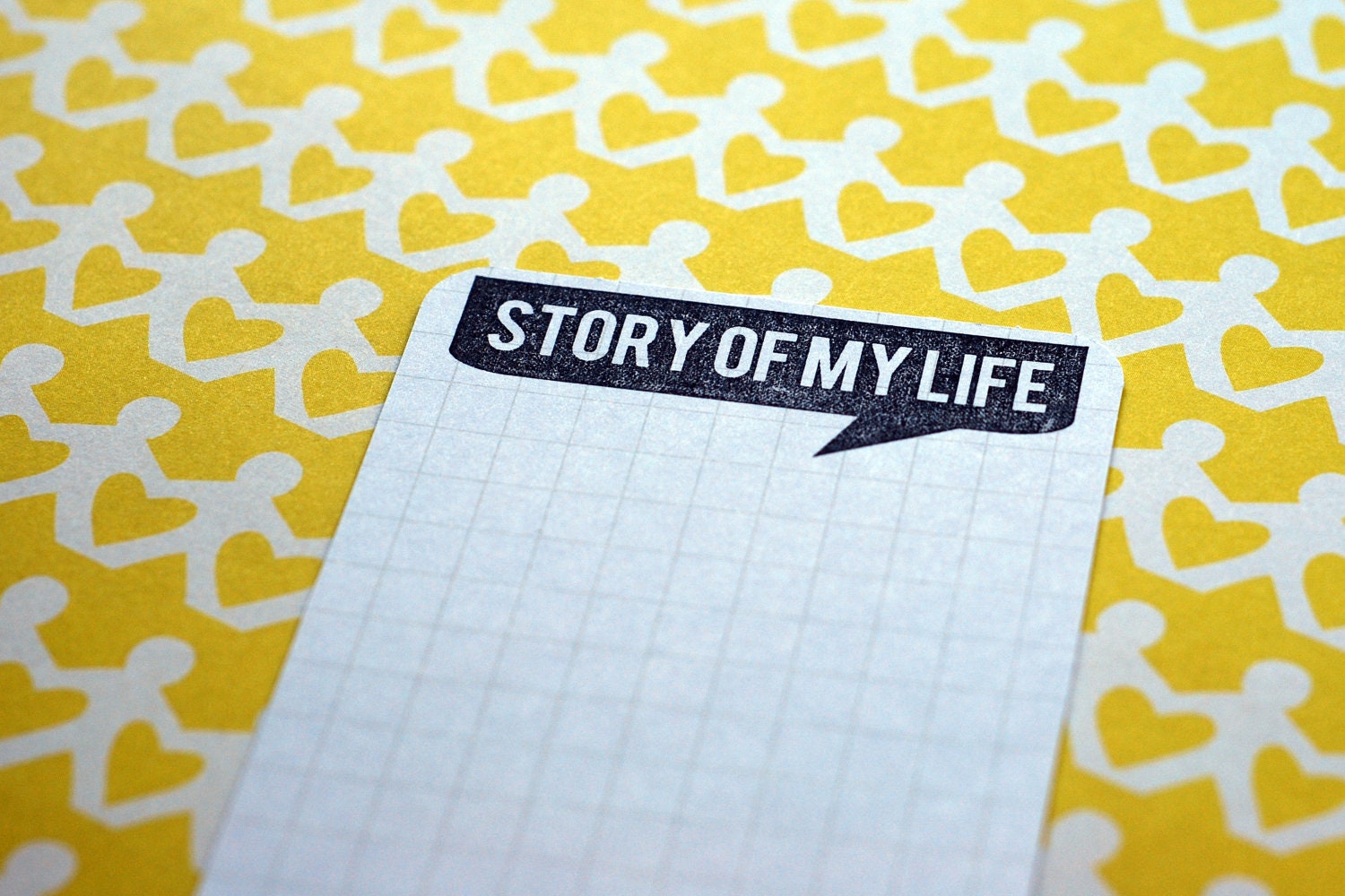 STORY of my LIFE : unmounted red rubber stamp