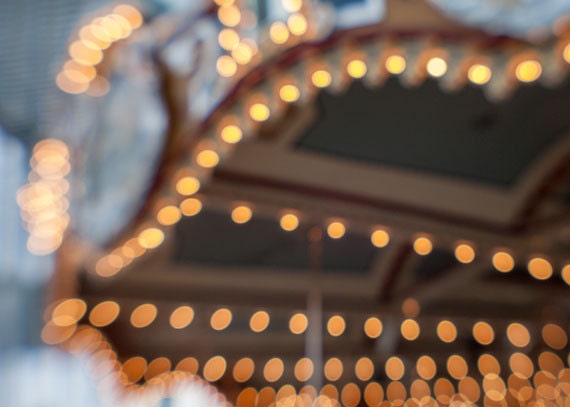 Carousel Photo, Nursery Art, bokeh effect, carnival photography - Carousel Lights - 11x14 fine art photograph