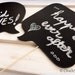 2 Large CHALKBOARD Speech Bubbles on a Stick  --  2 SIDED Chalkboards, Photo Booth Props for Wedding Photos