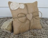 Personalized Burlap Ring Bearer Pillow For Your Wedding Day