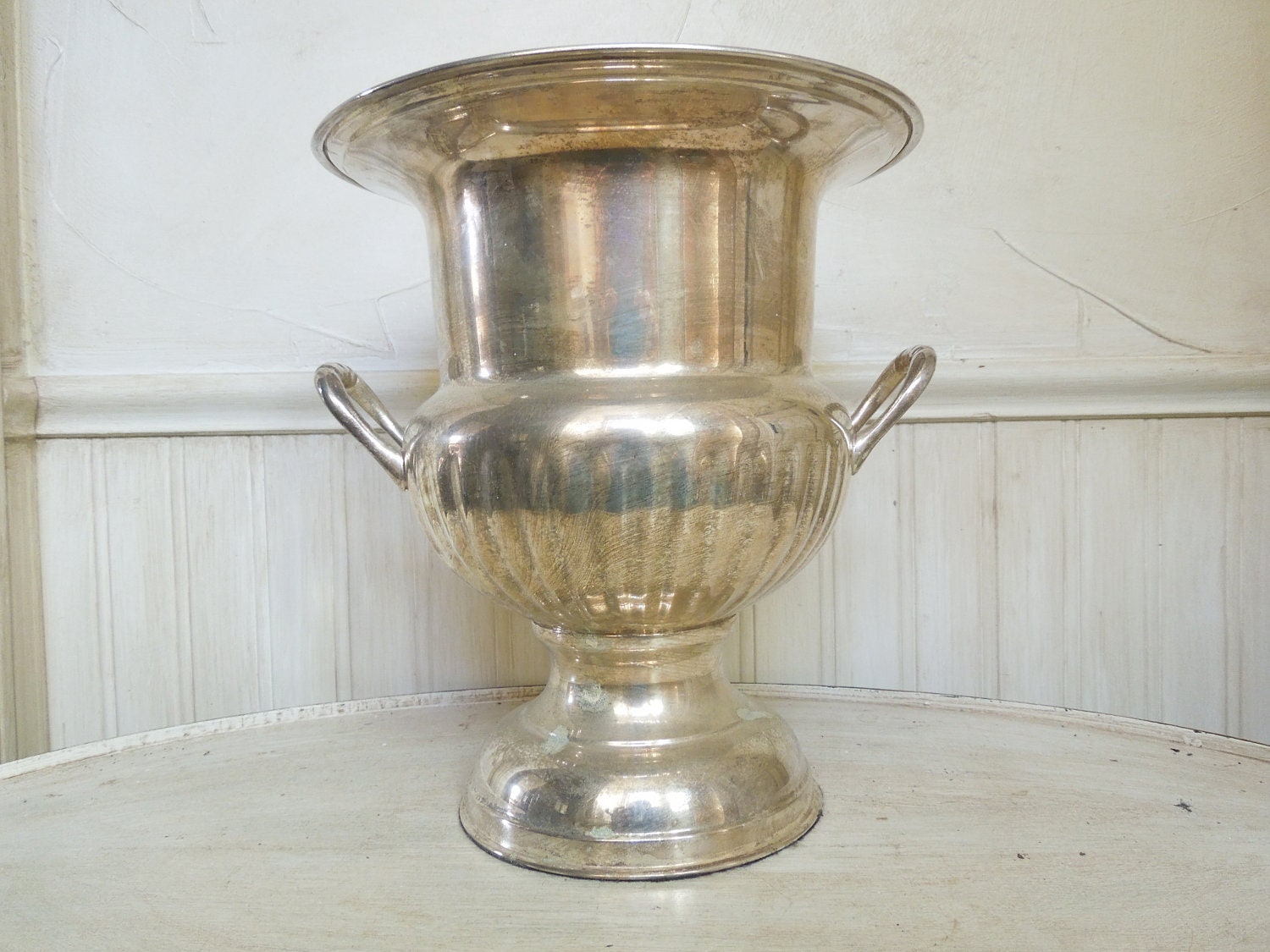 Vintage Silverplated Champagne Bucket Silver Loving by frenchtwine