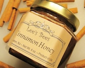 Honey - Cinnamon Infused Honey 6 oz. Glass Jar from Lee the Beekeeper - Use as Tea, Spread, Topping, Home Remedy