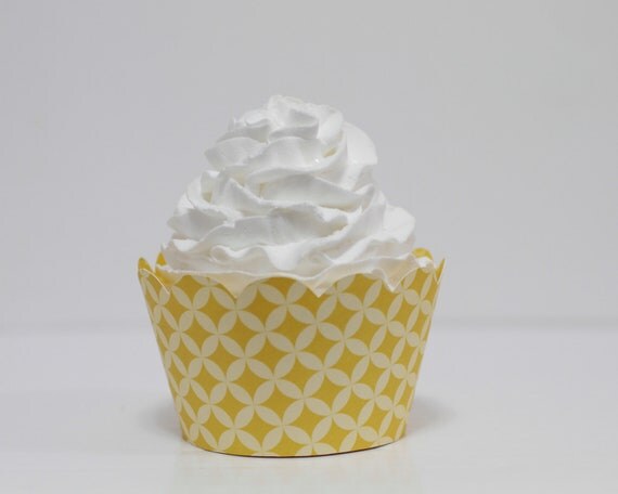 Yellow Diamond Cupcake Wrappers Il_570xn