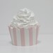 Light Pink Striped Cupcake Wrappers