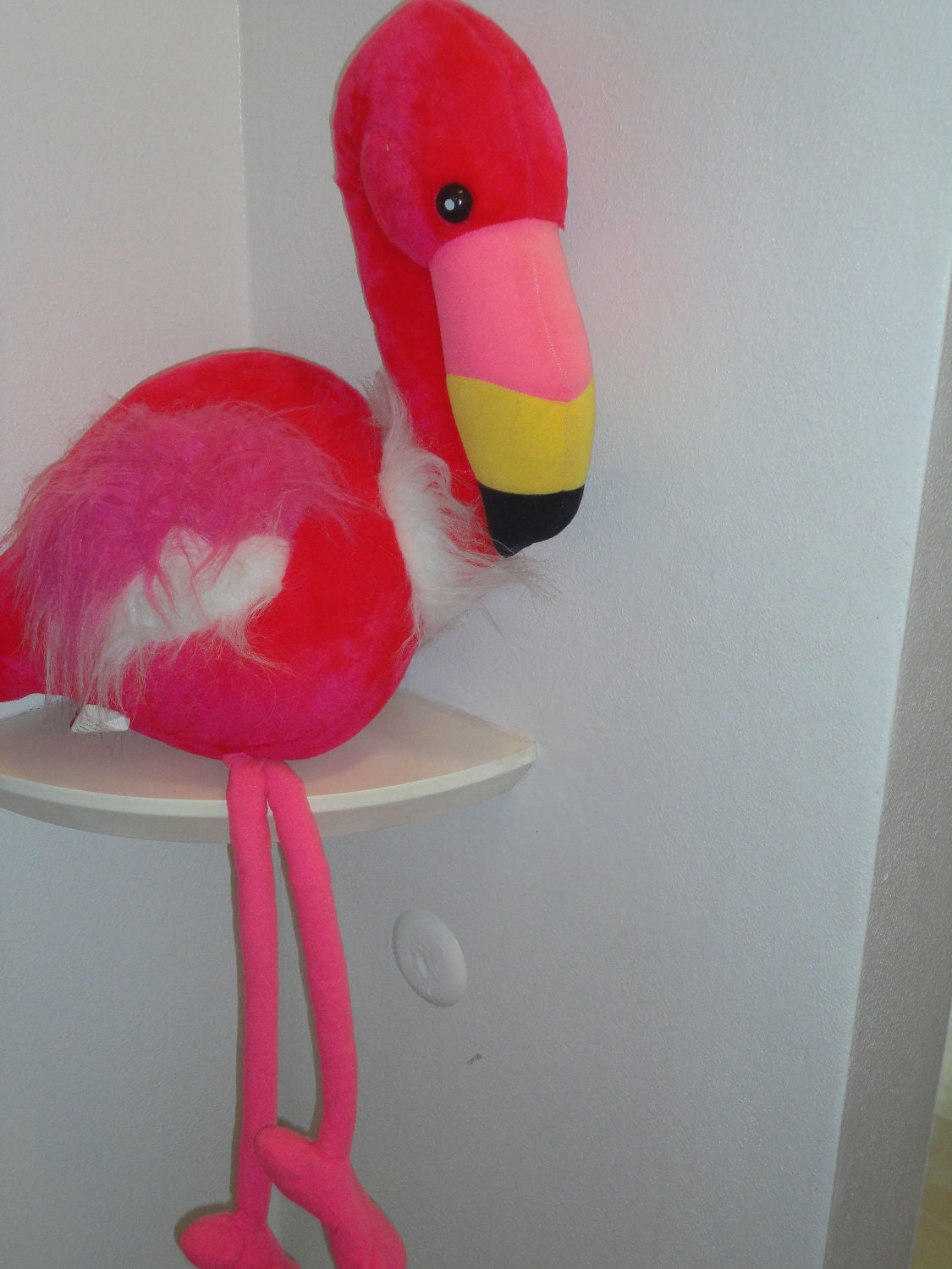 Giant Huge PINK FLAMINGO Plush Stuffed Animal Jumbo 3 1/2 feet Tall Look Florida Bird