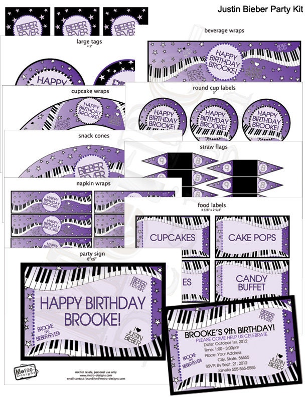 Justin Bieber Inspired - Party Kit Il_570xn