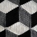 Isometric Blanket / Afghan - Geometric Black White & Grey Crochet