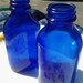 Antique Cobalt Blue Phillips Bottles, 2 different years
