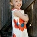 Organic Cotton Knit - Bloom in Ruby - Baptism Dress - Baby Shower - Baby Girls Dress - Eco Friendly - Natural Dress - Infant Girl - 3M to 3T