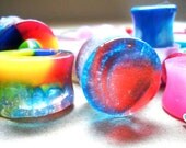Custom made 7/8" or 1 inch marbled plugs