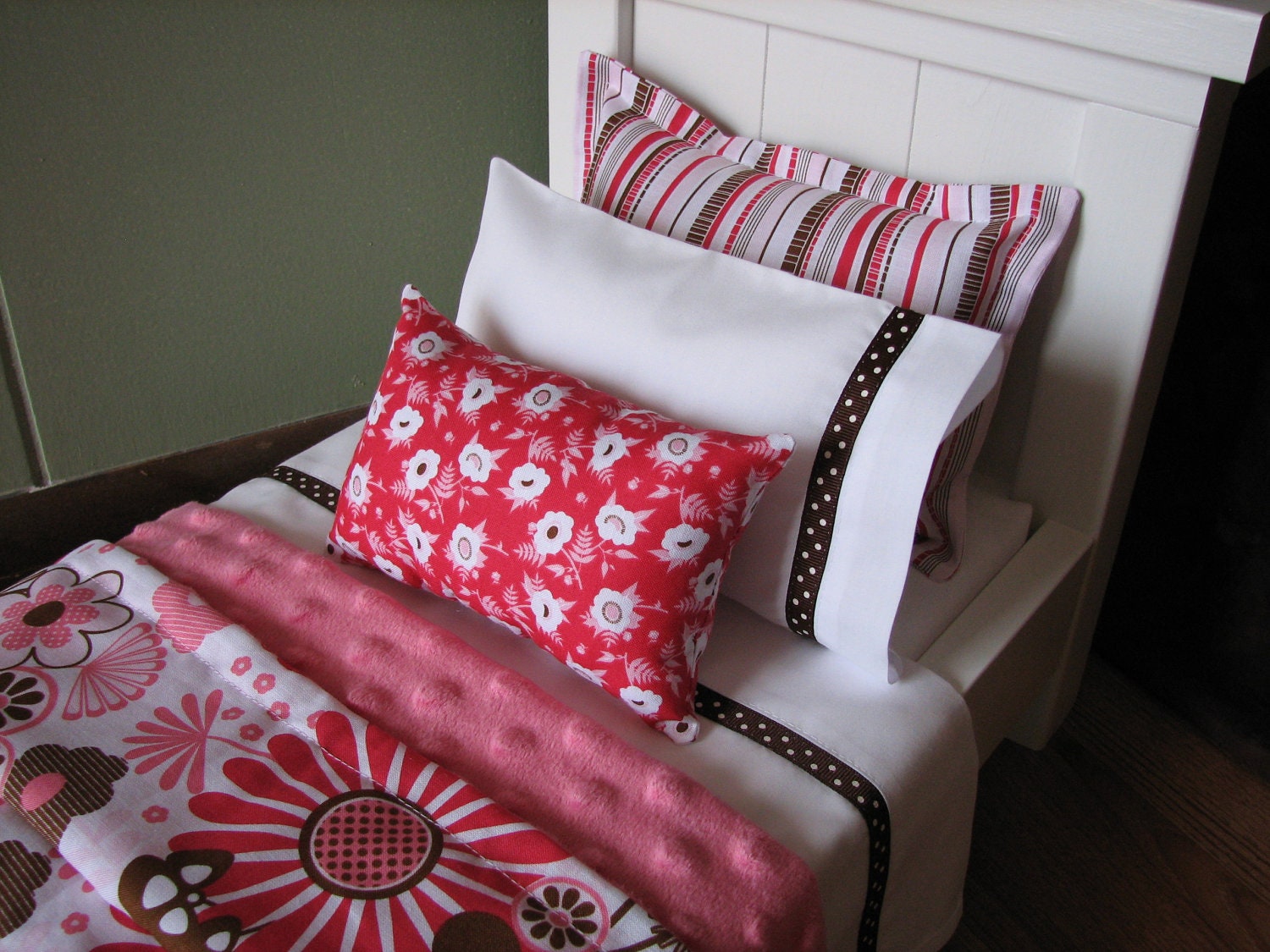 Dainty Blossoms Bedding Set for American Girl Doll or similar 18" dolls