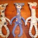 Giraffe stuffed toy, 22 inches tall, Michael Miller "children at play" fabric, Troy