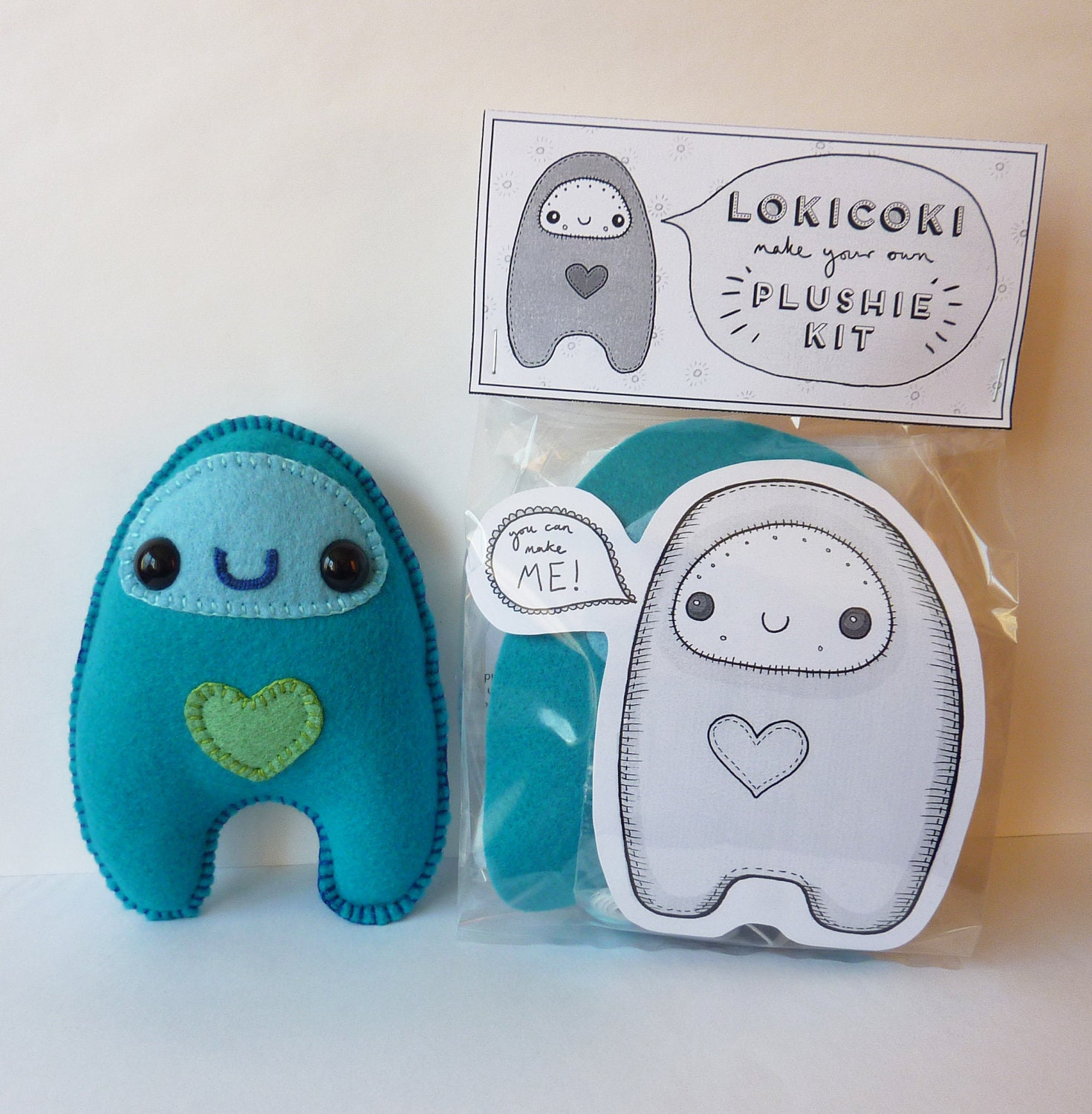 LokiCoki "Make your own Plushie Kit" - Various colours available
