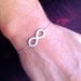 Infinity Bracelet SILVER Crystal Infinity Love Charm Dainty Bracelet Jewelry BFF Christmas Gift