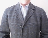 Mens Trench Coat, Vintage Blue Grey Trench Coat, Saxony Manor, Total Retro, 1960s, Sz. 38, Saxony Manor, FREE US SHIPPING