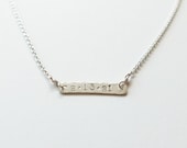 Gold Filled Tiny Bar Personalized Necklace - Sterling or Gold Filled ID Necklace - Gold Filled or Sterling Initial Necklace