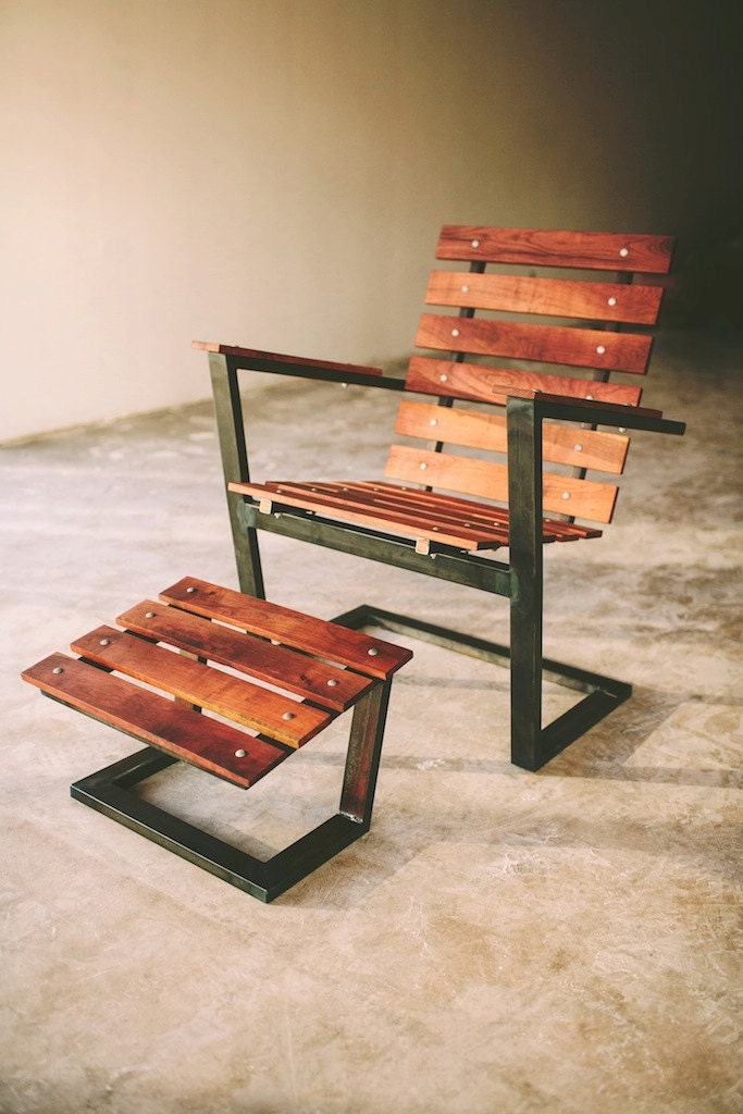 East Polk Lounger, handcrafted, rustic modern, chair