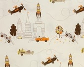 All-in-One Diaper Changing Pad with Pockets for Essentials - Space Rockets, Cars, Airplanes