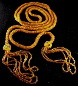 Hand Beaded Golden Rope Sautoir Hand Blown Glass Spring Sale 25.00 obo
