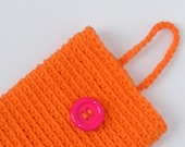 Sleeve for Kindle Fire, Nook Tablet, Kobo Touch, Sony Reader in a Bright Orange, Deluxe ereader Cover, Cozy Thick Crocheted Protection - CottageCoveCrochet