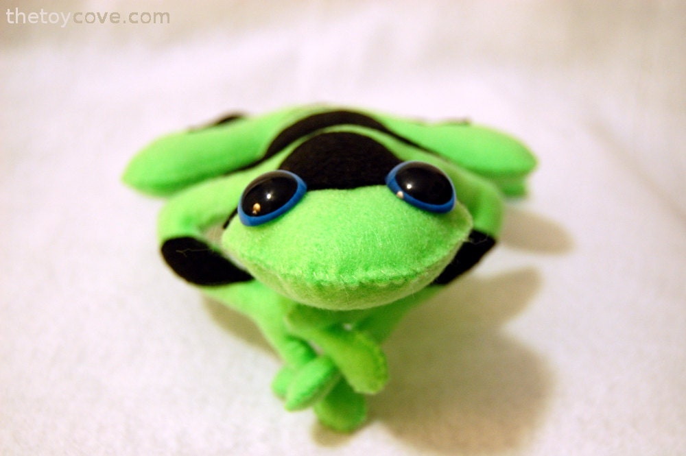 Plush Poison Dart Frog Neon Green - TheToyCove