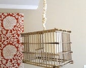 Vintage Crate Chandelier Lighting Rectangular Overhead Light Farmhouse Industrial Lamp Eclectic Fixture