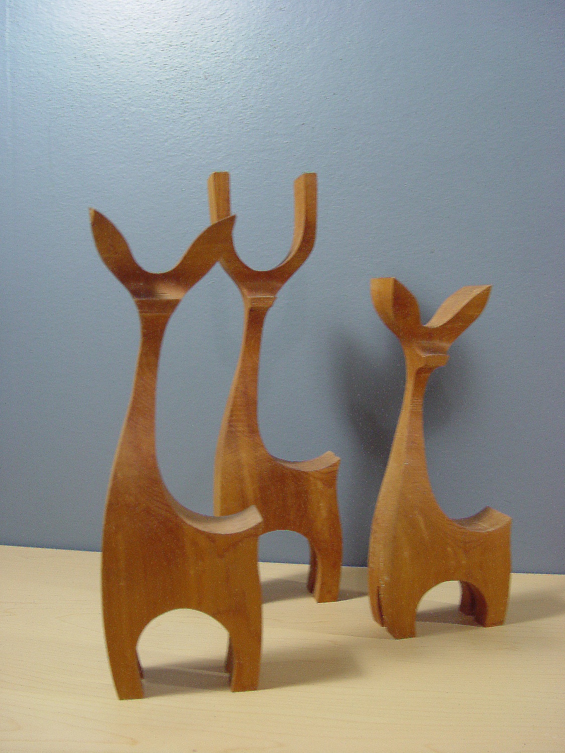 1950s Vintage Mid Century Scandinavian Hand Carved Figurines