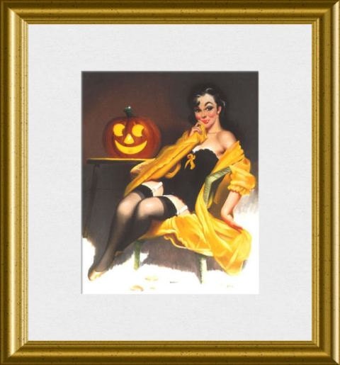 Vintage Halloween Pin Up Girl Print Card Tag Poster 5x7 8x10 Print DIY Printable jpg pdf Digital File Clip Art Instant Download DP147