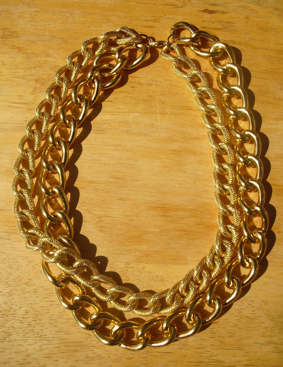 Two Row Gold Link Necklace Worn By Kimberly of Penny Pincher Fashion Blog