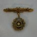 50% OFF Vintage Gold Tone Bar Style With Drop Down Victorian Locket Brooch / Pin