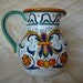 ON SALE 30% OFF Colorful Hand Painted Ceramic Pitcher by Italian