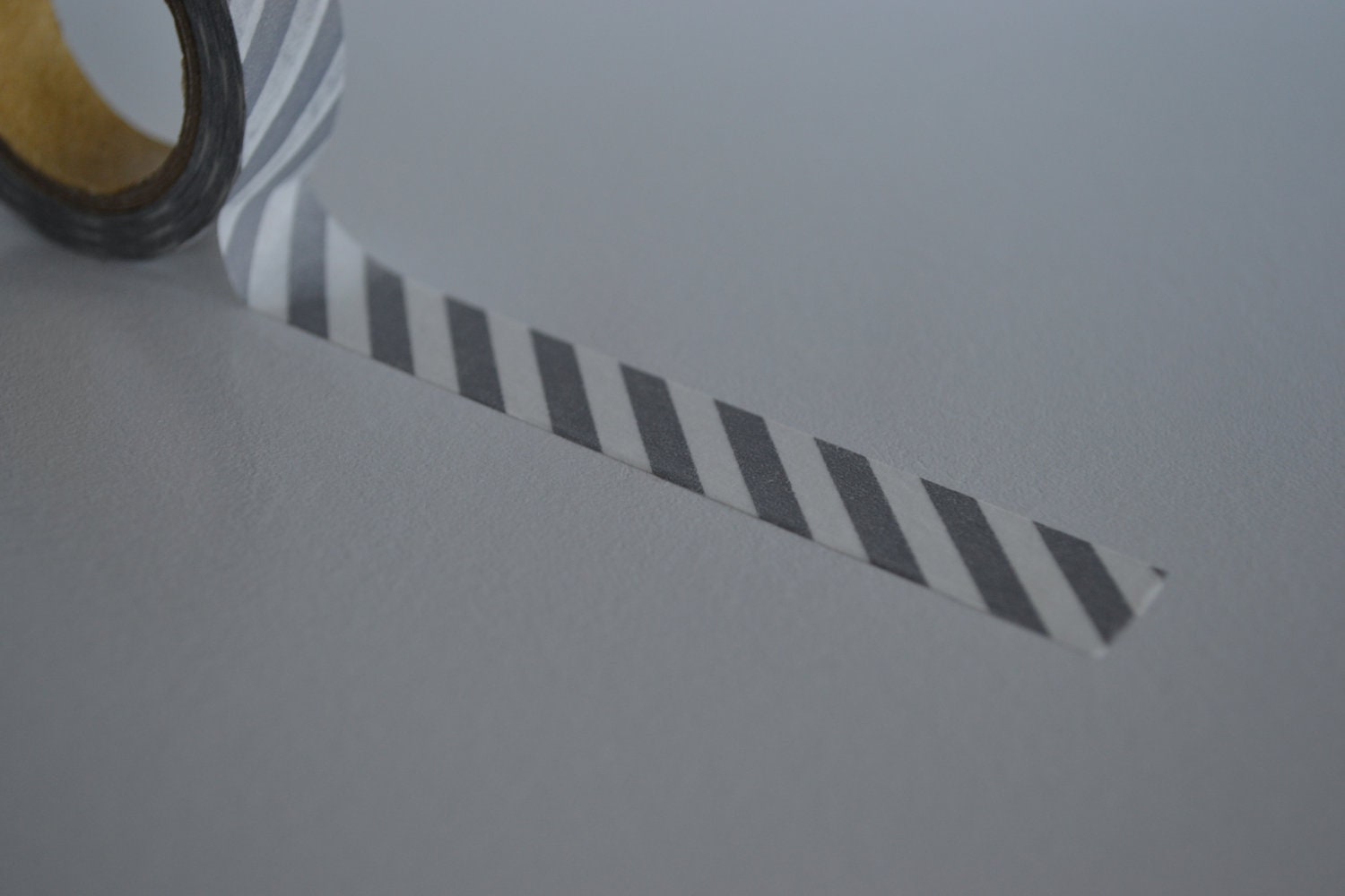 Gray and White Striped Washi Tape