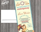 Beach Summer Vintage sexy pin up Invitation Bachelorette weekend, Lingerie Shower Birthday weekend Lake