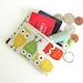 Owls Coin Purse Card Case with Key Ring - Kid's Small Purse or Woman's Accessories