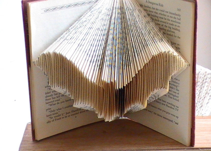 Bat Book Origami -- Bat Folded Book Art