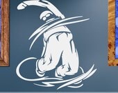 Extreme Sports Vinyl Wall Decal: Snowboard Rider, Snowboard Decal ES047