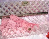 Lucite Clutch Purse .....1950's,,,,,,Diamond Weave....Clear Lucite....Mad Men ... Reserved for emmalily,,,.CO1