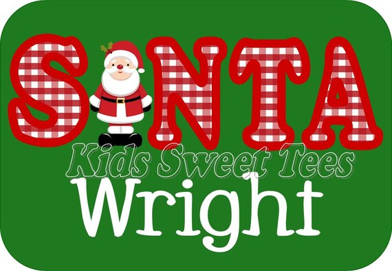 santa's name - personalized - digital image - Christmas Il_570xn