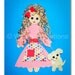 Whimsical Art, Girls Room Decor, Childs Art - Little Girl and her Dog
