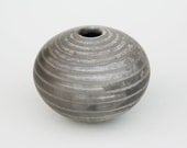 Striped Ceramic Vessel - Sawdust Fired Pot