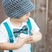 GET THE SET - Baby Boy Bow Tie Onesie or Shirt with Suspenders and Crocheted Hat