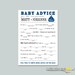Baby Shower Advice Cards - Mad Libs (Sail Boats)